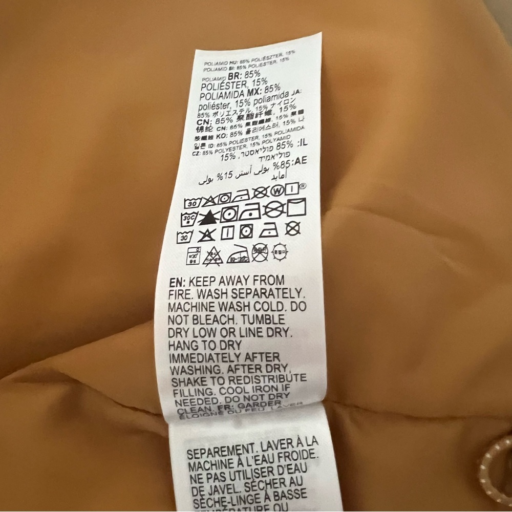 Billabong Love On You Recycler Jacket sz M, Caramel New with Tag - Picture 7 of 8